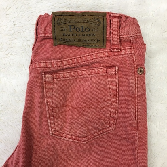 Polo Ralph Lauren Raw Hem Shorts Size 7 Brick Red - Picture 4 of 8